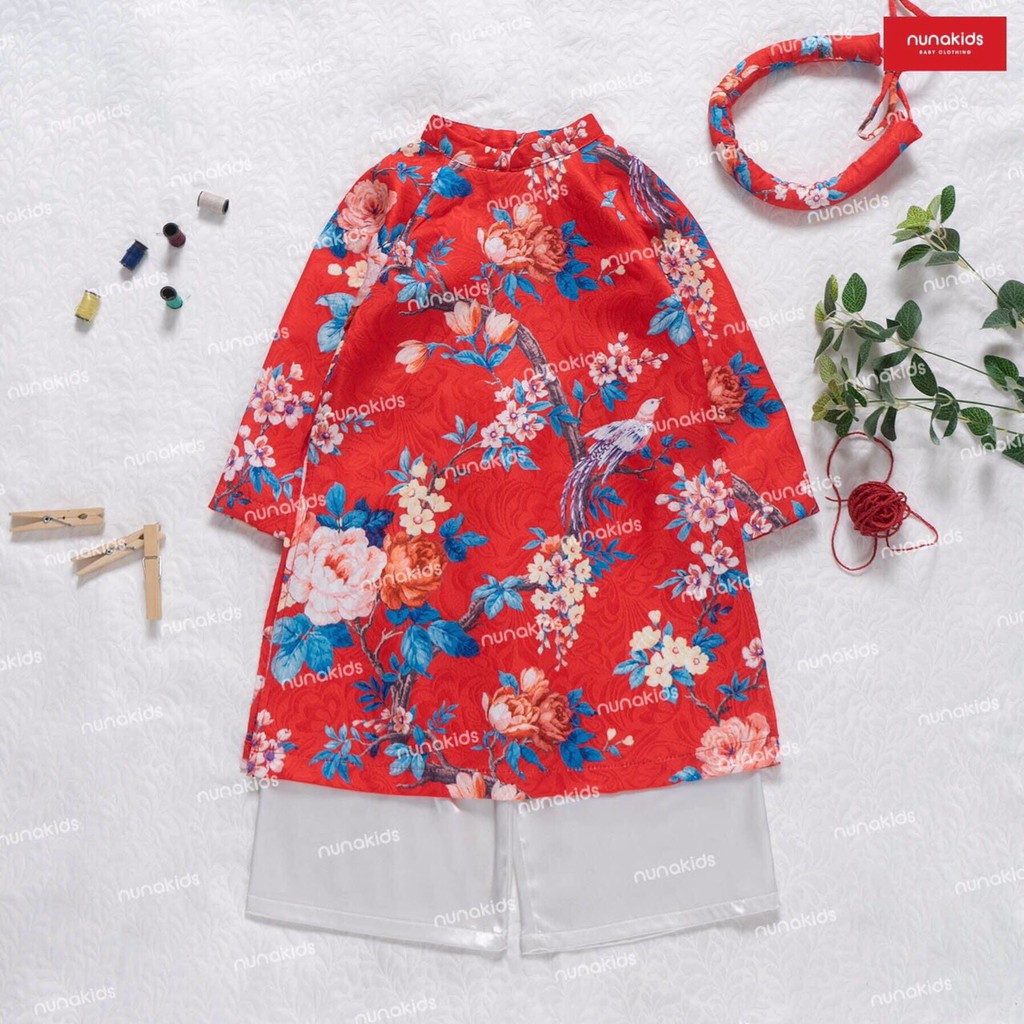 ÁO DÀI CÁCH TÂN SIÊU XINH, SIÊU CUTE HẠT ME CHO BÉ YÊU