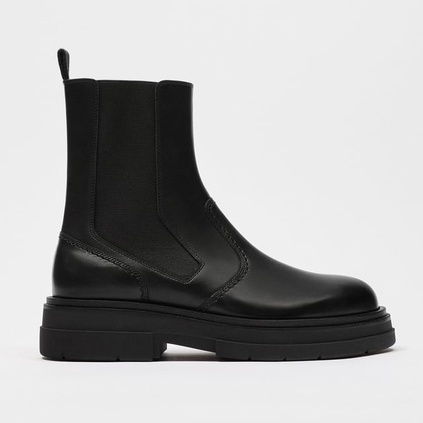 Giày bốt da Zara authentic WITH TRACK SOLES