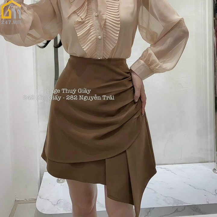 [Mã SKAMCLU7 giảm 10% tối đa 50K đơn 0Đ] Chân váy chữ A vạt xếp hot | BigBuy360 - bigbuy360.vn