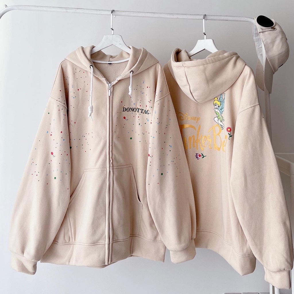 Áo hoodie nỉ TINKERBELL (ảnh thật chụp tại shop)