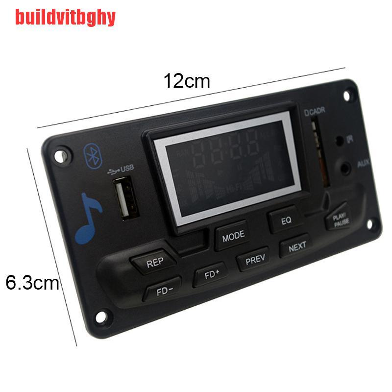 Mô Đun Bảng Mạch Giải Mã Âm Thanh Mp3 Bluetooth 4.2 Fm Aux 12v Cho Xe Hơi