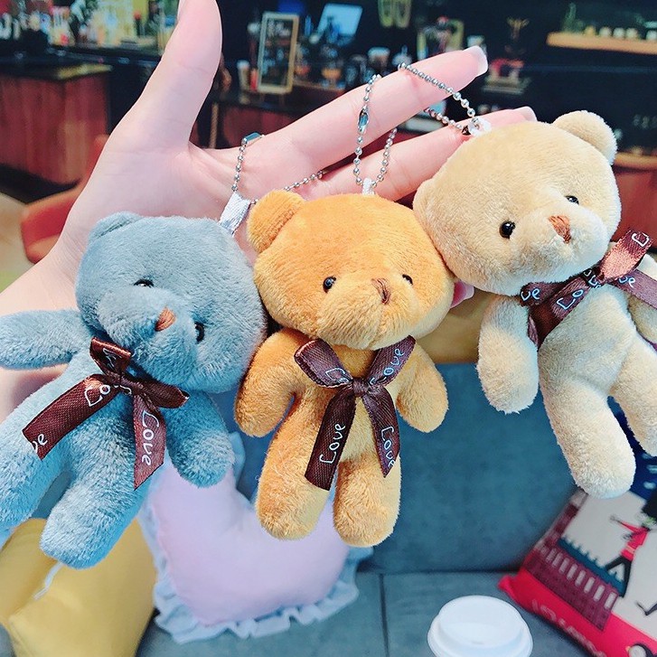 Gấu Bông TEDDY Dễ Thương Có Móc Treo Chìa Khóa, Balo , Túi Xách