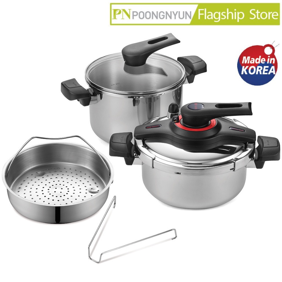 Bộ nồi áp suất Inox IH 3 trong 1 POONGNYUN VGPC2-SET (3.5L/5.5L)