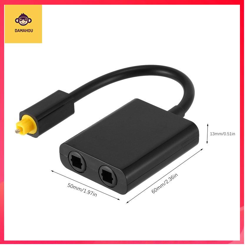 Cáp âm thanh quang Toslink màu đen Bộ chuyển đổi kỹ thuật số 1 trong 2 Out Splitter