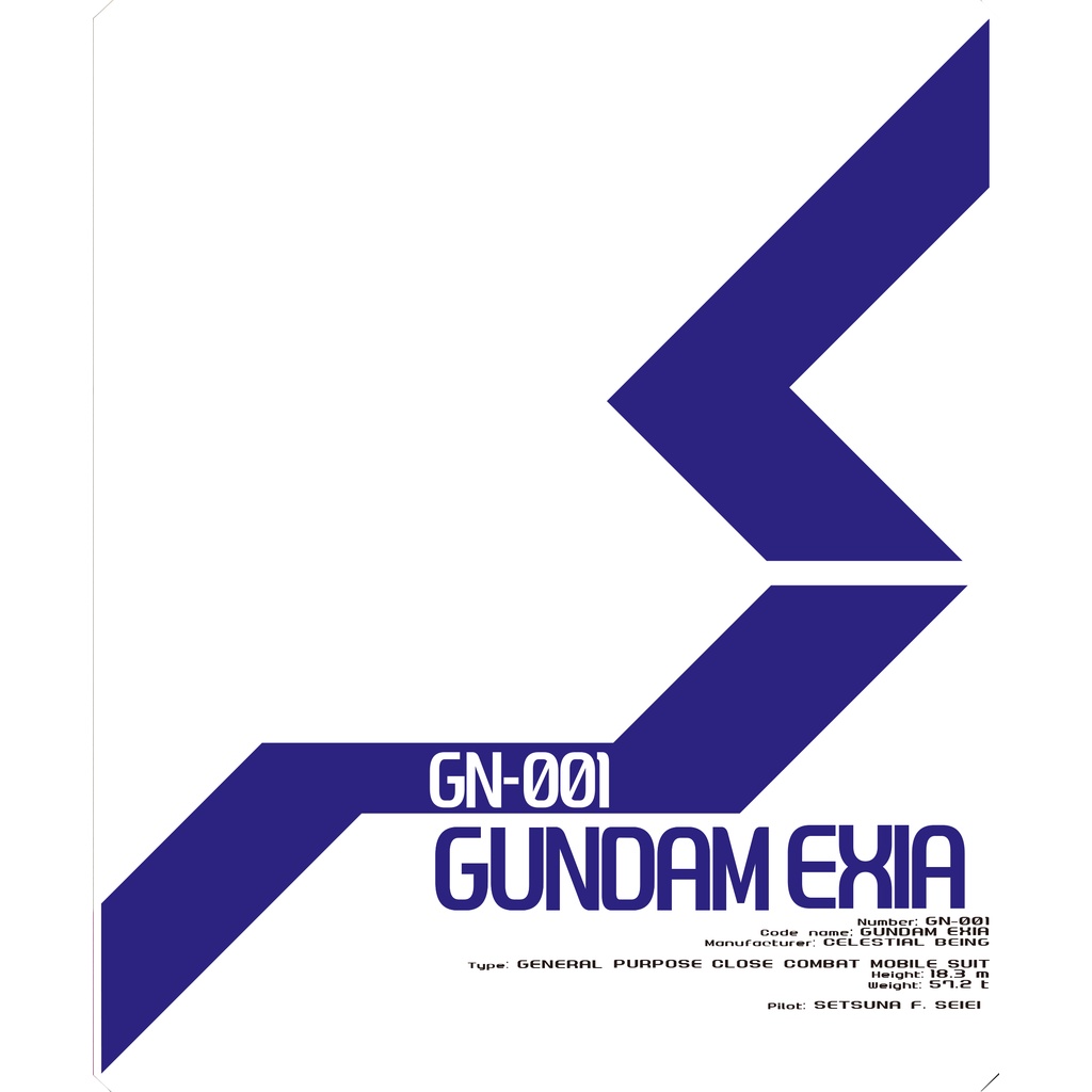 Decal Nước 1010 Cho MG MB Exia Avalanche R1 R4 Đứng