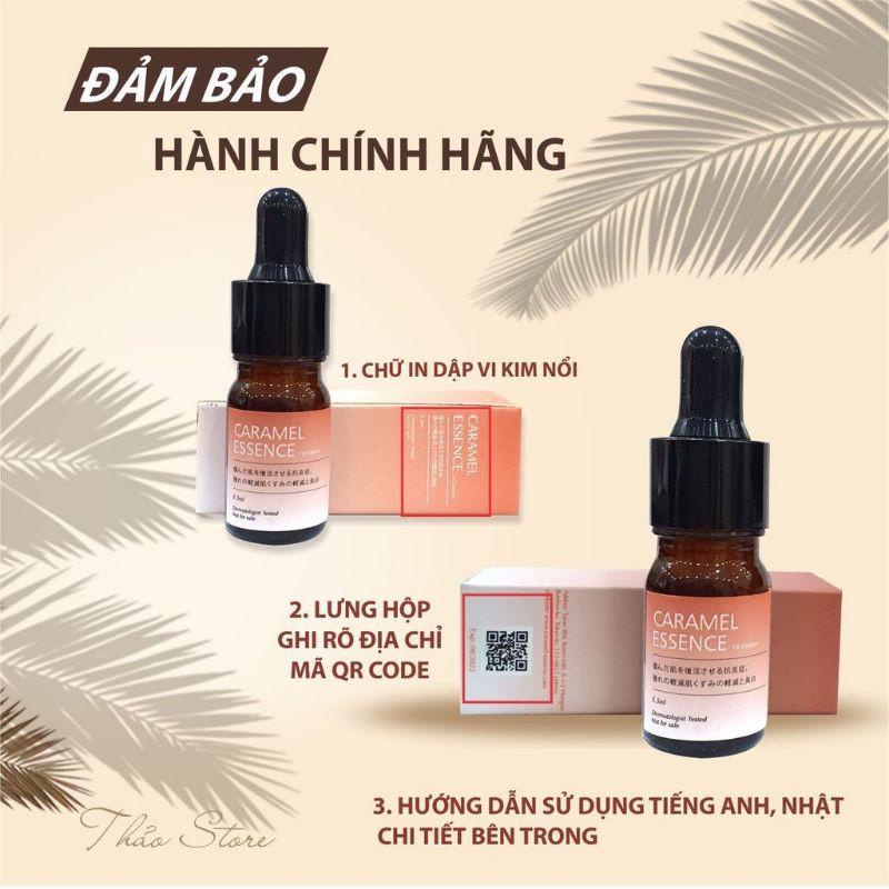 Serum Caramel Essence Nhật Bản chính hãng 5ml, ngừa mụn xoá thâm phục hồi da căng bóng