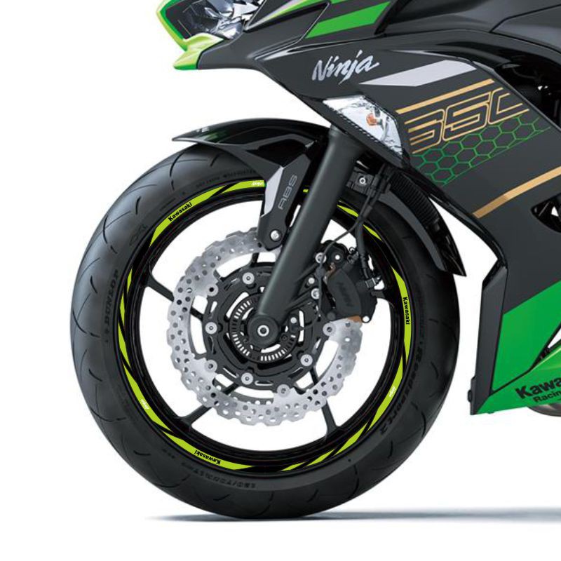 Miếng Dán Phản Quang Trang Trí Bánh Xe Mô Tô Kawasaki Ninja 400 650 250