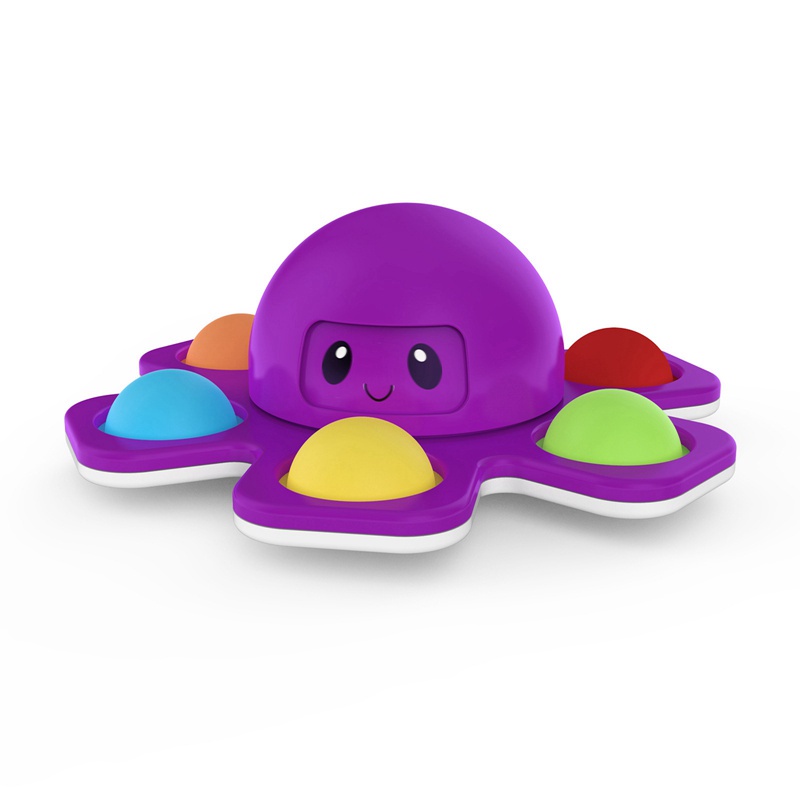 Đồ Chơi Rubik Con Quay Fidget Spinner Hình Bông Hoa Kèm Pop It Siêu Hót