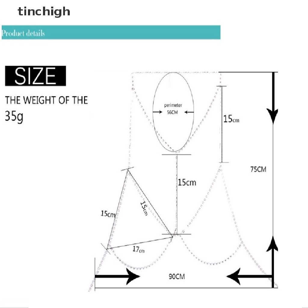 [TICHIG] Bikini Mắt Xích Kim Loại Đính Đá Pha Lê Phong Cách Mới