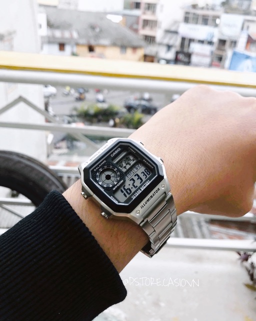 Đồng hồ nam dây thép C A S I O A E 1 2 00 giá rẻ
