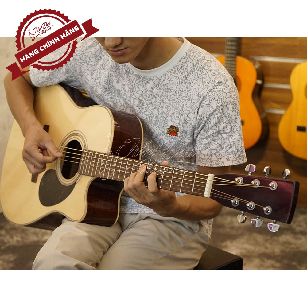 Đàn Guitar Acoustic Việt Nam GA-25HL Mặt Gỗ Thông Nguyên Tấm Cao Cấp