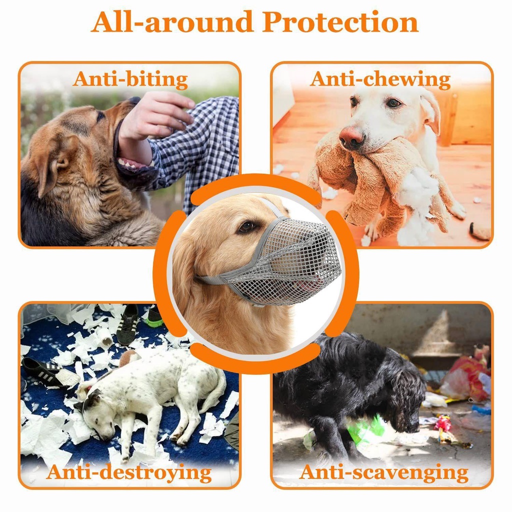 Rọ Mõm Chó Bằng Nylon Thoáng Khí Thoải Mái Chống Chó Cưng