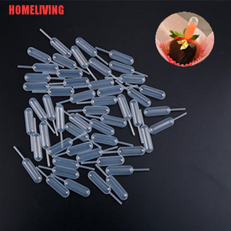 Set 100 Ống Nhựa Nhỏ Giọt 4ml Dùng Một Lần Để Làm Bánh Cupcake
