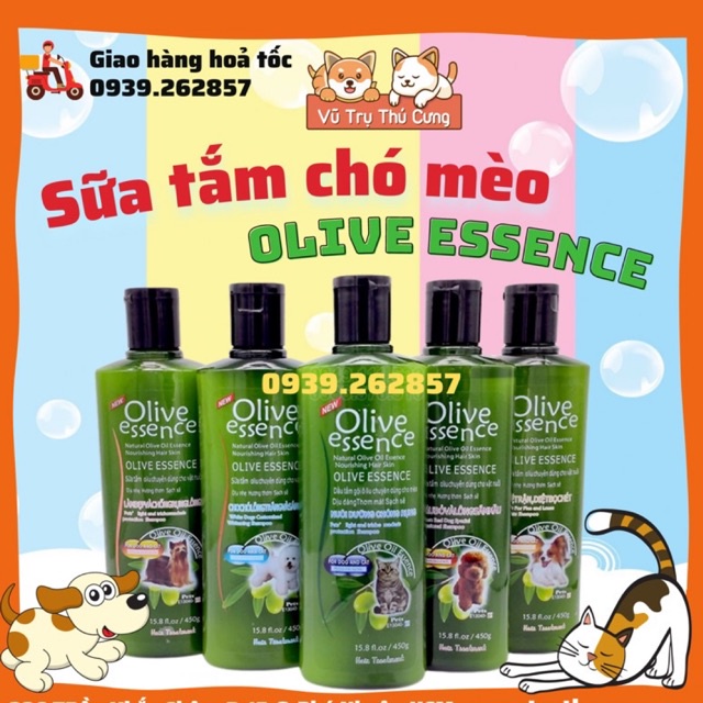 [Mã 44FMCGSALE1 giảm 10% đơn 250K] Sữa tắm chó mèo Olive Essence 450ml