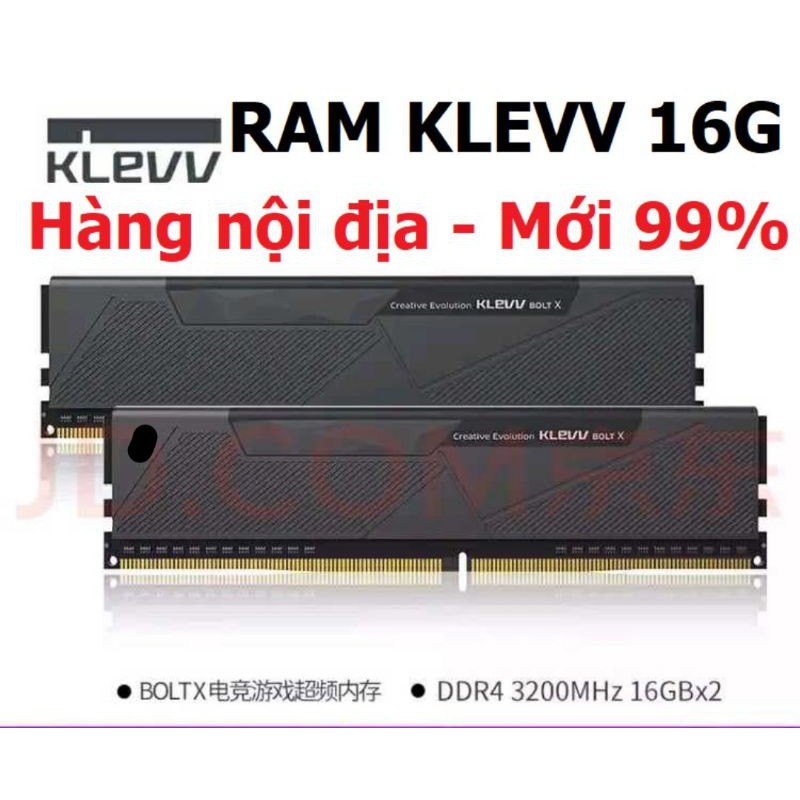 RAM KLEVV 8GB 16GB Bus 3200 cho CPU AMD RYZEN. Bolt X 16GB 3200Mhz DDR4 (2x8GB) KM4Z8GX2A-3200-16-18-18-38-R | BigBuy360 - bigbuy360.vn