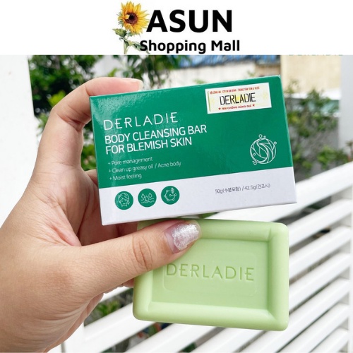 Xà Bông Giảm Mụn Lưng Soap Xà Phòng Giảm Mụn Body Ngực Cơ Thể Sau 7 Ngày Derladie Body Cleansing Bar For Blemish Skin