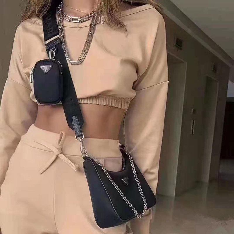 Túi Đeo Dưới Cánh Tay Ba Trong Một Bằng Nylon Phong Cách Thời Trung Cổ Kendou