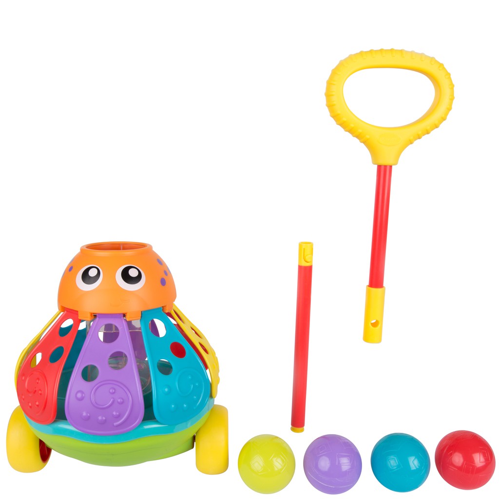 Đồ chơi xe đẩy bóng bạch tuộc Playgro Push Along Ball Popping Octopus, cho bé 12-36 tháng