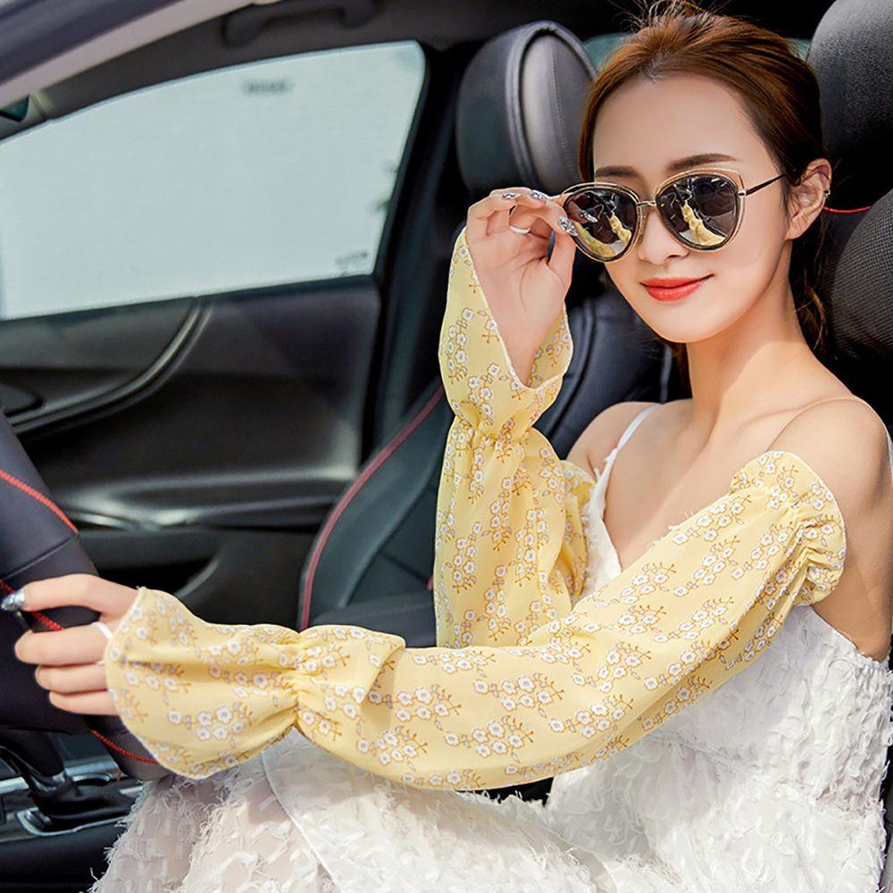 Găng Tay Mỏng Làm Mát Họa Tiết Hoa Cho Nữ Chạy Bộ Câu Cá