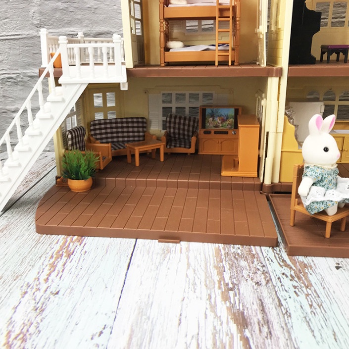 Bộ Đồ Chơi Búp Bê Thỏ Con / Mô Hình Nội Thất Căn Nhà Cho Bé Sáng Tạo Siêu Dễ Thương