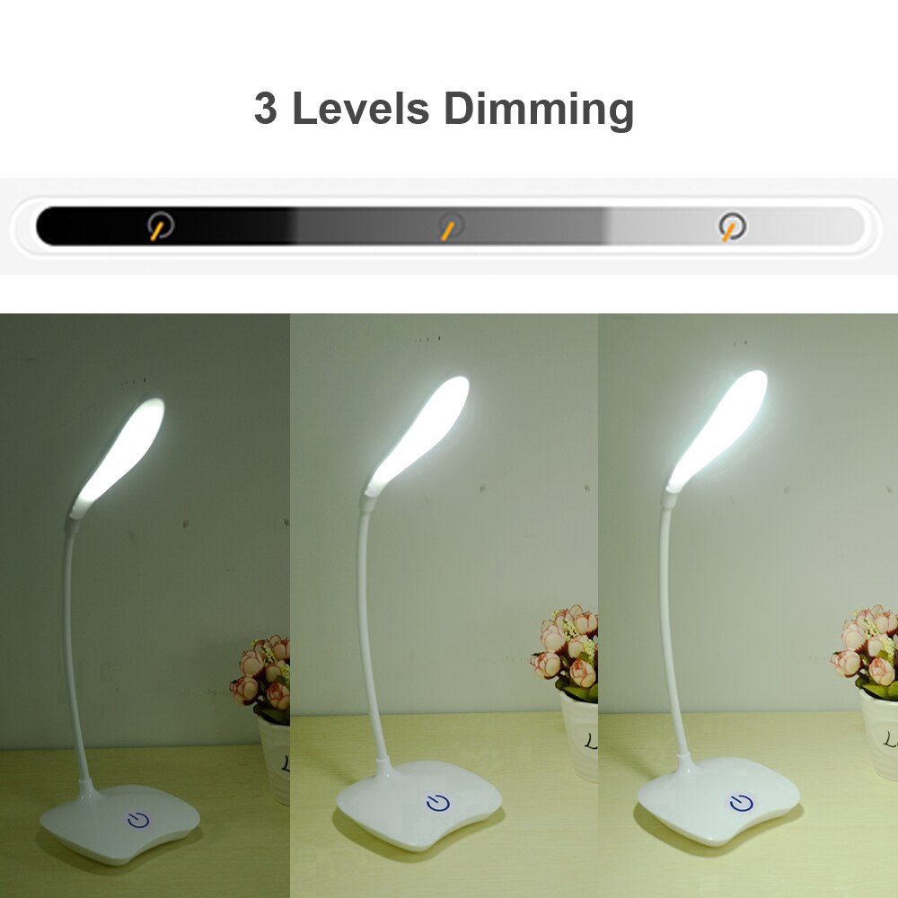 Đèn bàn đọc sách 3 chế độ LED chạm cảm ứng có kẹp tiện lợi