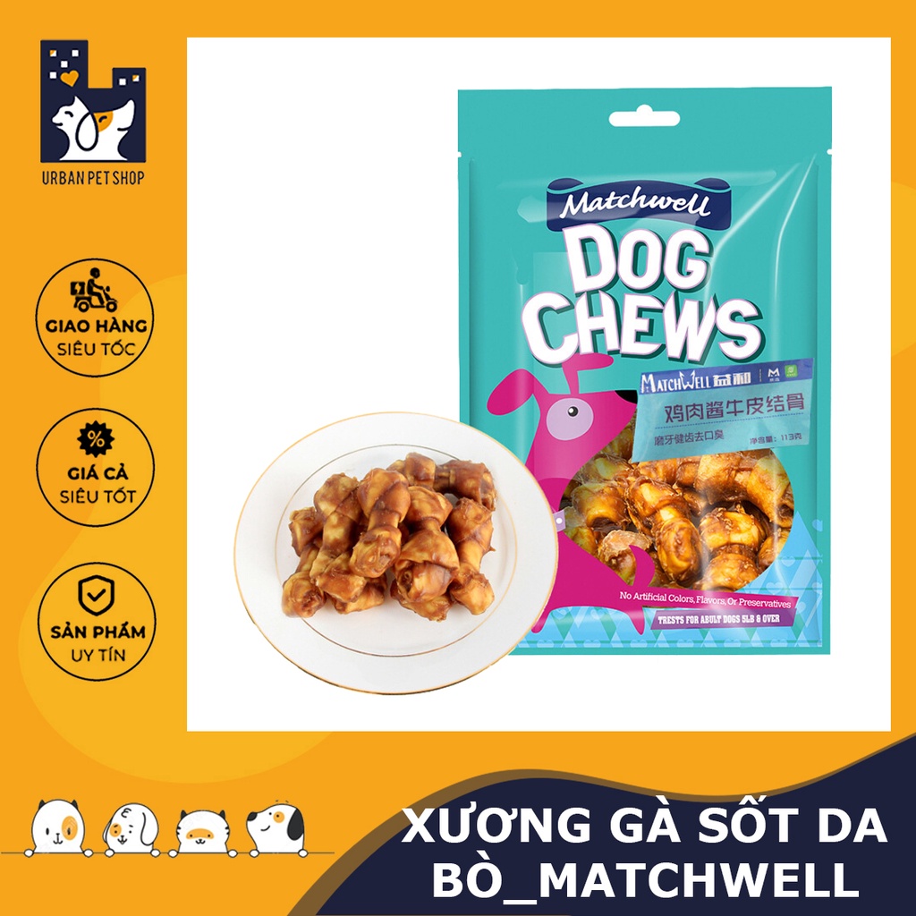 URBAN_SNACK FOR DOG MATCHWELL_THỊT VỊT BỌC KHOAI TÂY CHIÊN/XƯƠNG GÀ SỐT DA BÒ