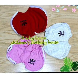 Set 10 quần đùi màu in chữ cho bé trai bé gái