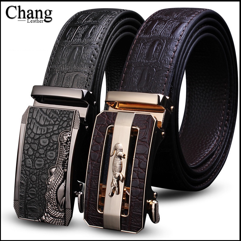 Thắt Lưng Nam Da Bò Cao Cấp Mặt Khóa Nhiều Mẫu Hoa Văn Cá Sấu TLCS Chang Leather