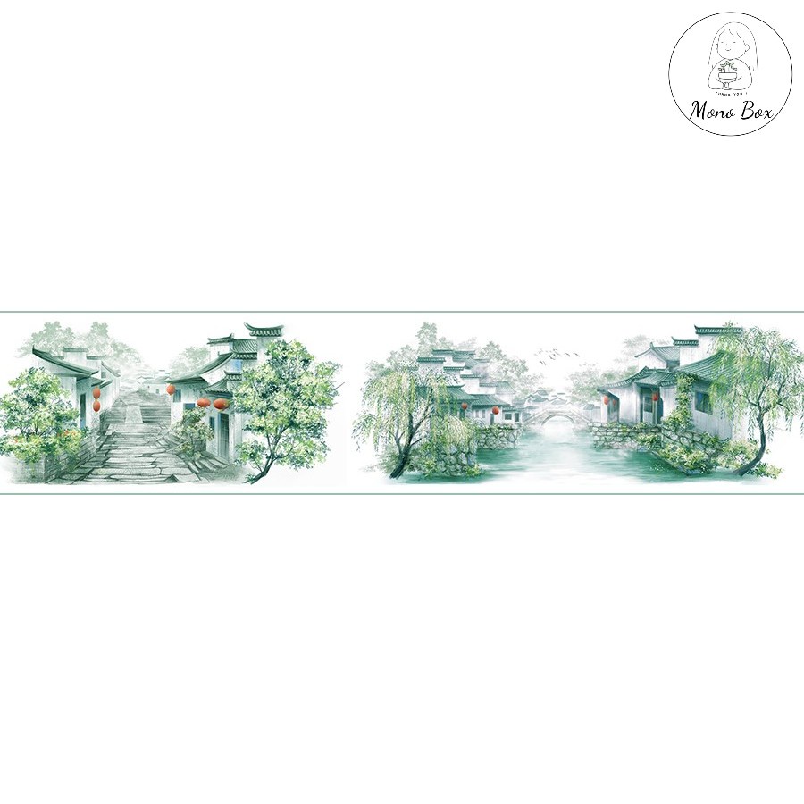 Washi tape đẹp trang trí sổ phong cảnh cổ trang chiết CTZ10