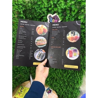 Menu nhựa pvc
