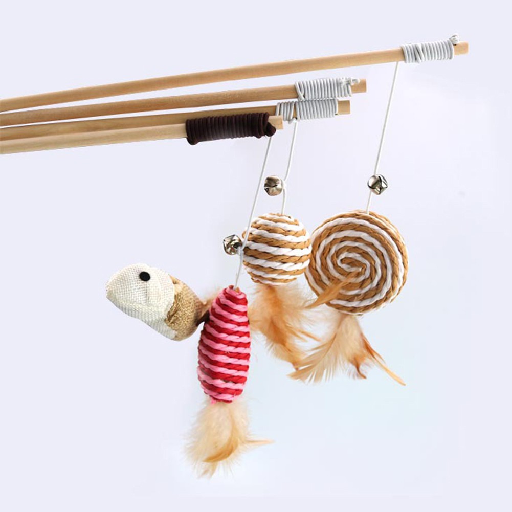 Cần câu đồ chơi cho mèo cưng