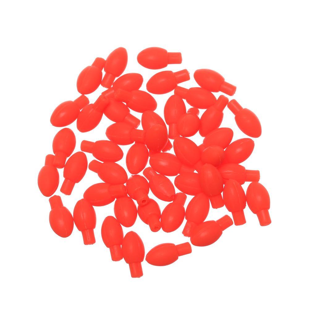 Set 50 Phao Câu Cá Bằng Nhựa Cao Su Dạ Quang Chất Lượng Cao