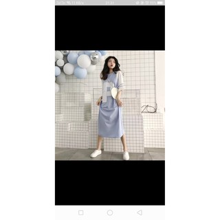Váy cotton dáng dài hàn quốc sang chảnh (oder) kèm ảnh thật