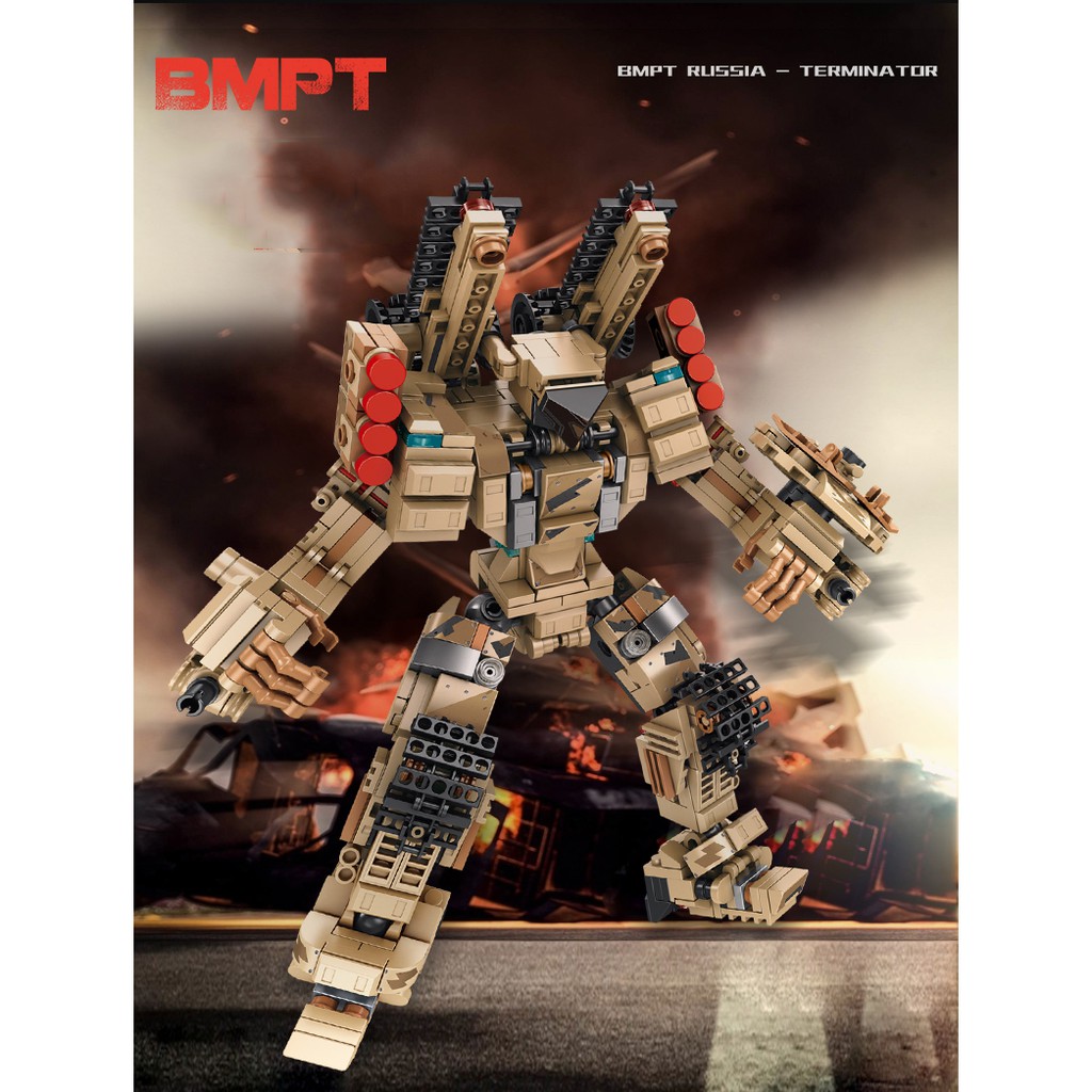 Đồ chơi Lắp Ráp Tank Biến Hình Robot - Panlos 621023 Tank Quân đội Nga - 822 mảnh ghép