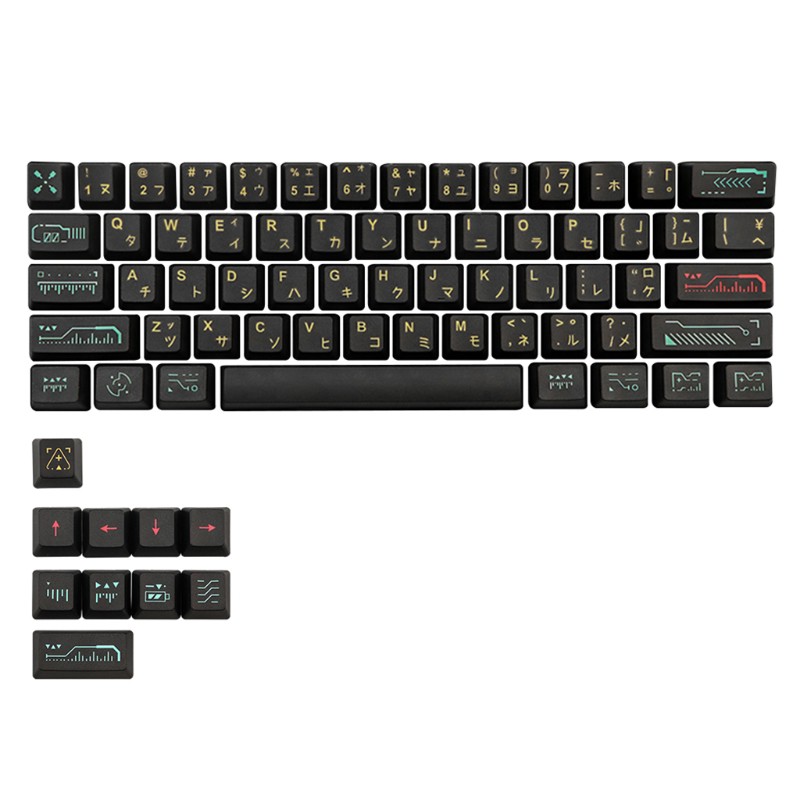 zzz Mechanical Keyboard OEM Profile DYE-SUB Keycap For GH60 GK64 71 Keys PBT Keycaps
