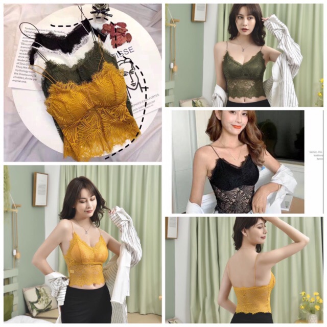 Áo Bra Ren Dáng Dài Mềm Mại