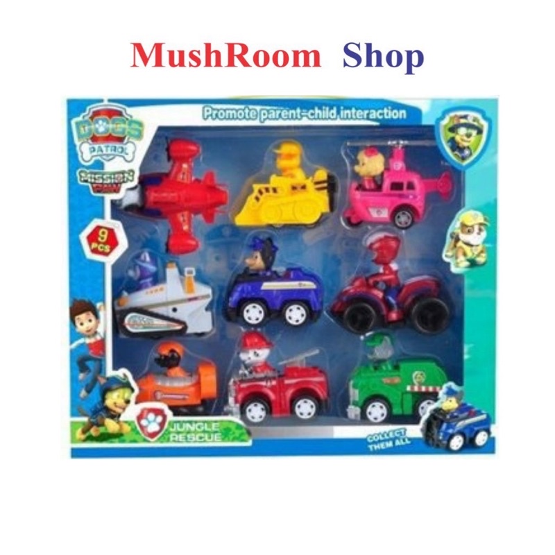 Đồ Chơi Chó Cứu Hộ Paw Patrol MushRoom Shop Chạy Trớn Bánh Đà Cho Bé