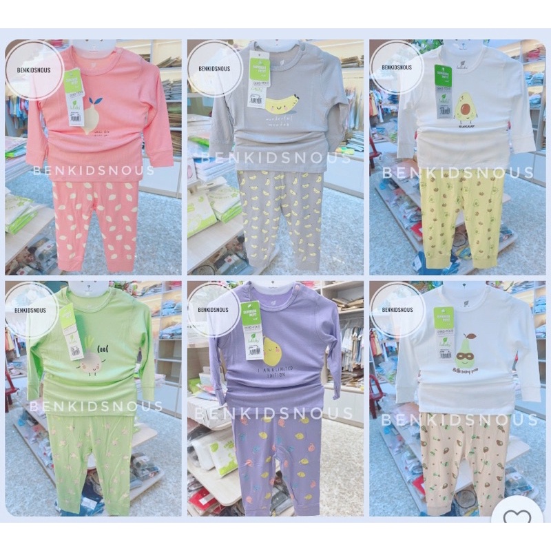 LULLABY - Bộ dài tay Lullaby vải petit cho bé trai/bé gái