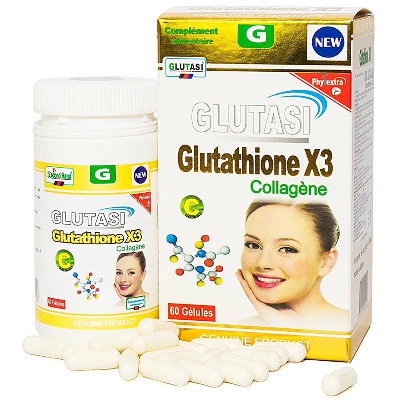 Viên Uống Collagen - Hỗ Trợ Chống Oxy Hóa Glutasi Glutathione X3 Phytextra 60 Viên