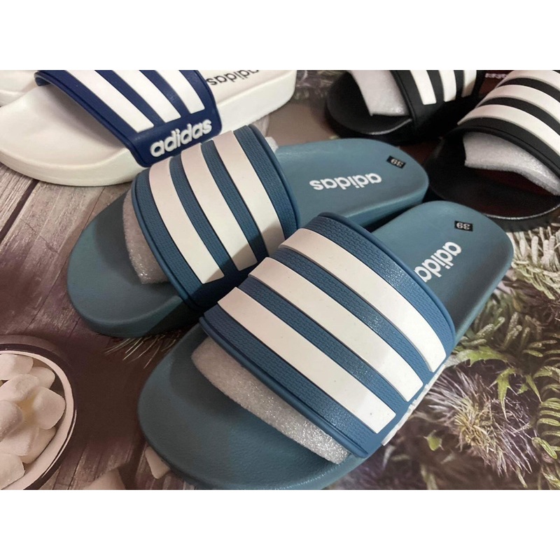 Dép adidass nam quai ngang siêu cấp đế cao su . dép hè đi chơi đi biển kèm hộp