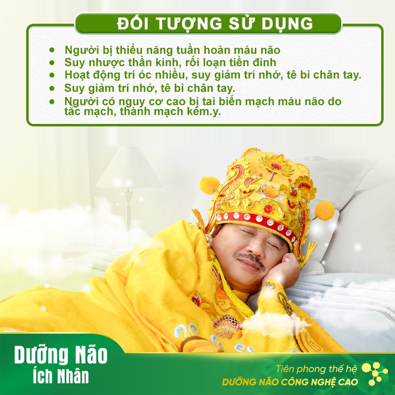 Viên uống dưỡng não Ích Nhân tăng cường tuần hoàn, giảm lo âu, hạn chế tai biến hộp 20 viên