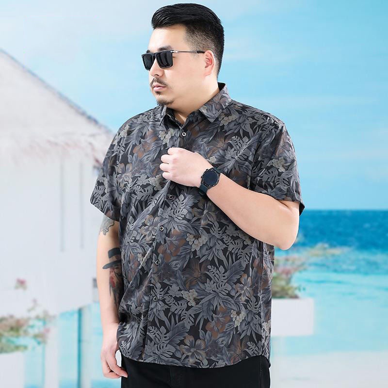 Áo Sơ Mi Tay Ngắn Dáng Rộng In Họa Tiết Trẻ Trung Hợp Thời Trang Hè Cho Nam 60-175KG