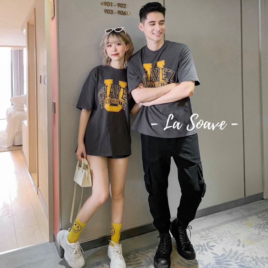 Áo thun xám nam nữ Unisex in chữ đẹp dáng Ulzzang form rộng dành cho các cặp đôi, nhóm - tình yêu nồng cháy