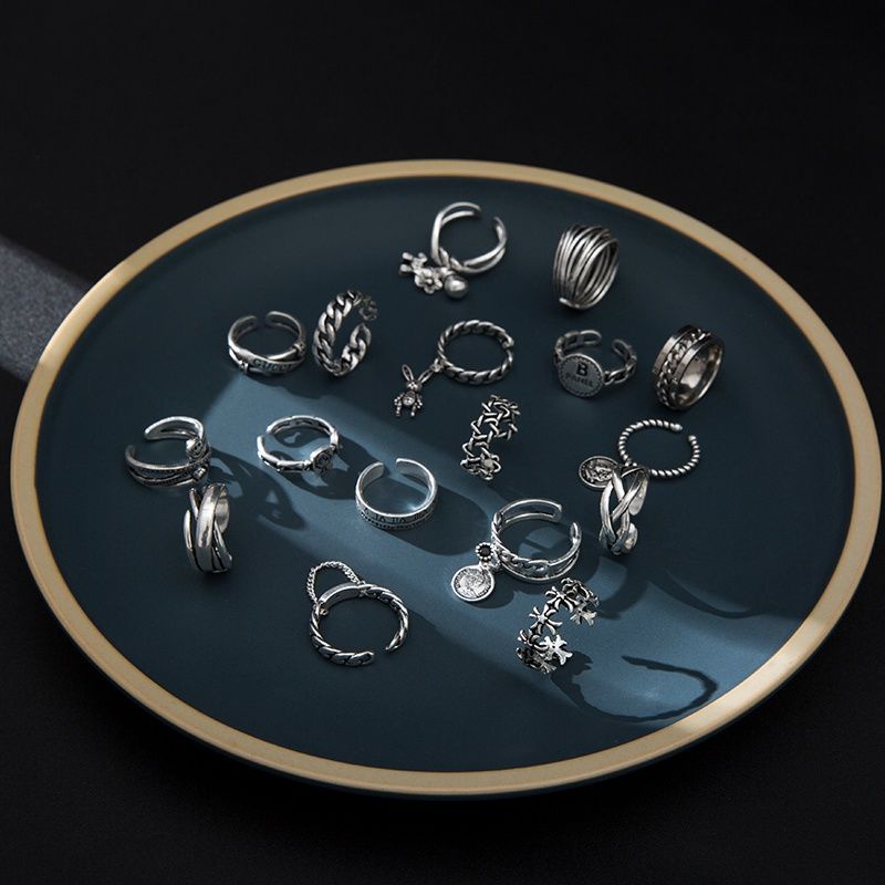 Nhẫn Mở Phong Cách Hip Hop Đơn Giản Thời Trang Cho Cặp Đôi