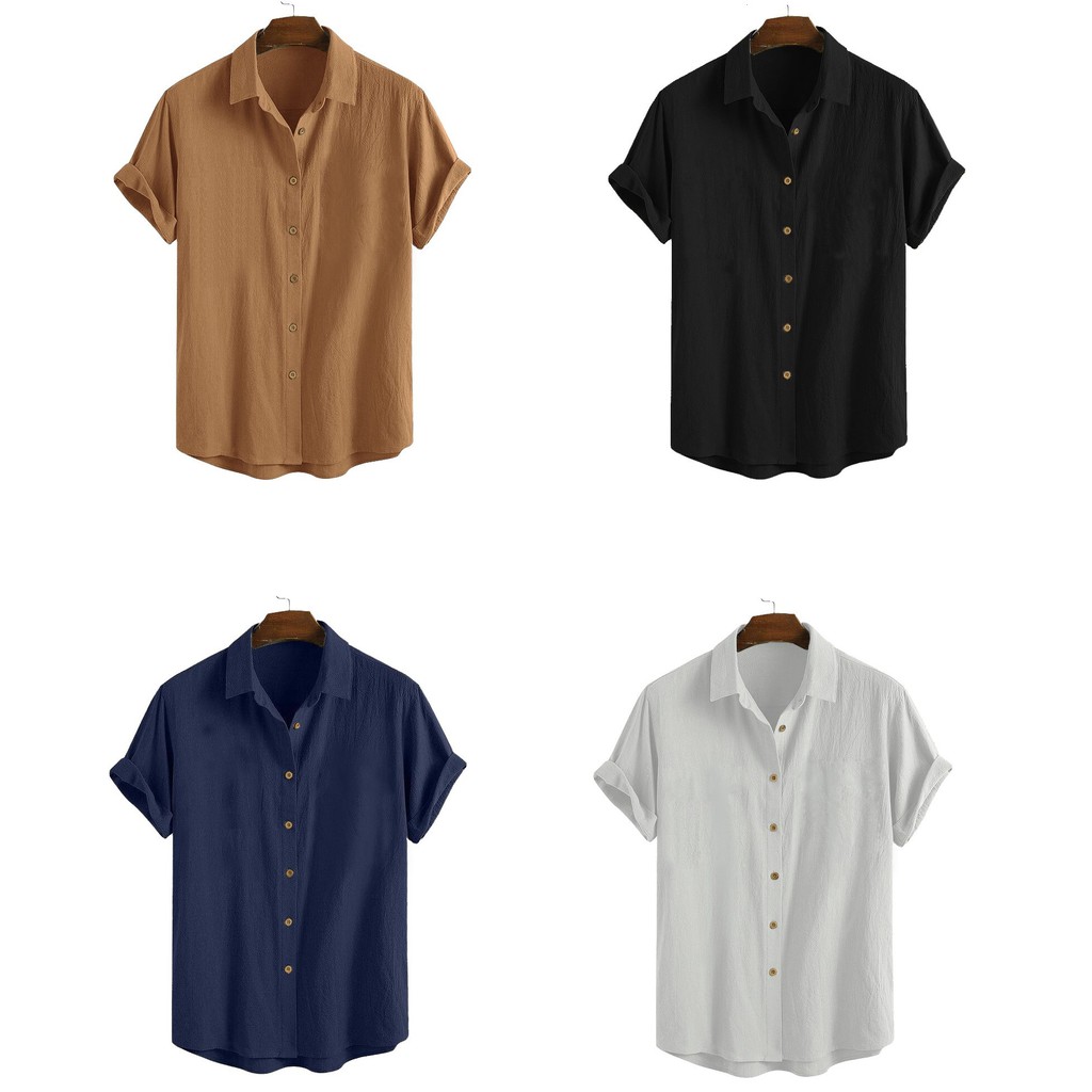 Áo Sơ Mi đũi nam nữ ngắn tay cổ bẻ Unisex, Áo đũi nam cổ bẻ vải Đũi lụa chống nhăn siêu mát lạnh (Thanh lý) - MINHSTORE | BigBuy360 - bigbuy360.vn