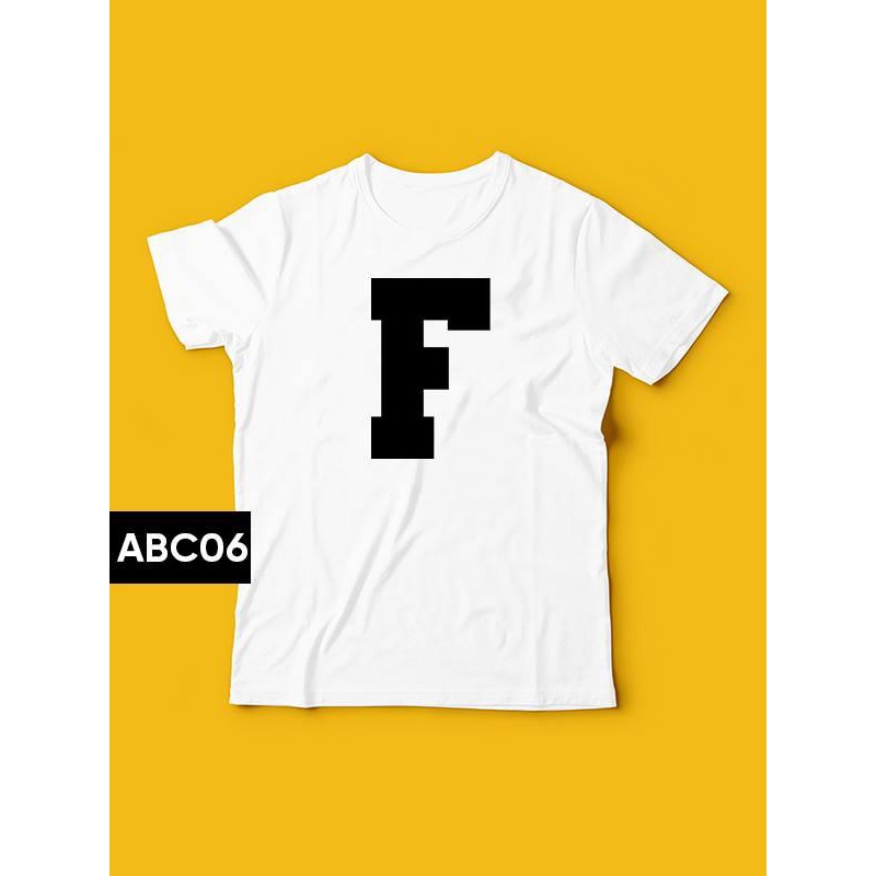 Áo thun nữ đẹp form rộng Hàn Quốc inbảng chữ cái chữ F ( Trắng )