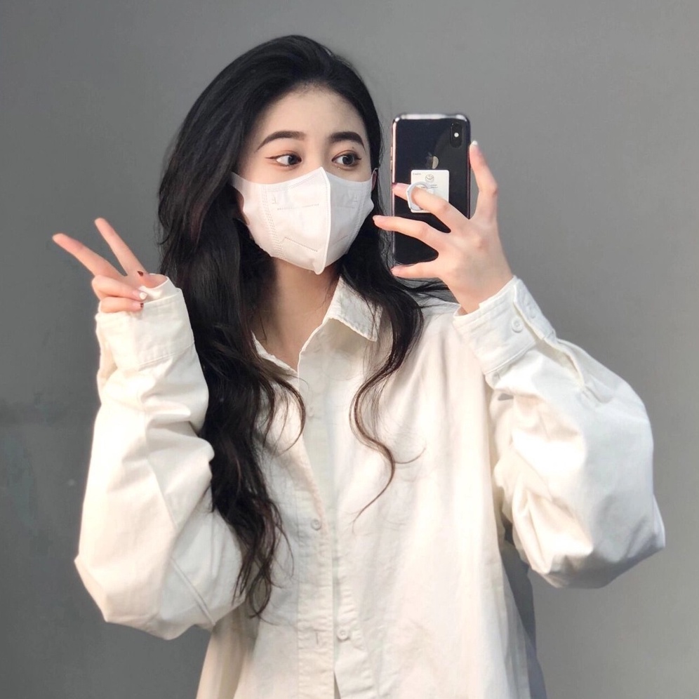 【ZHELIHANGFEI】Áo Sơ Mi Trắng Tay Dài Form Rộng Theo Phong Cách Preppy Dễ Phối Đồ