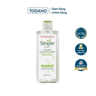 Nước Tẩy Trang Simple Không Cồn Cho Da Mụn Dịu Nhẹ