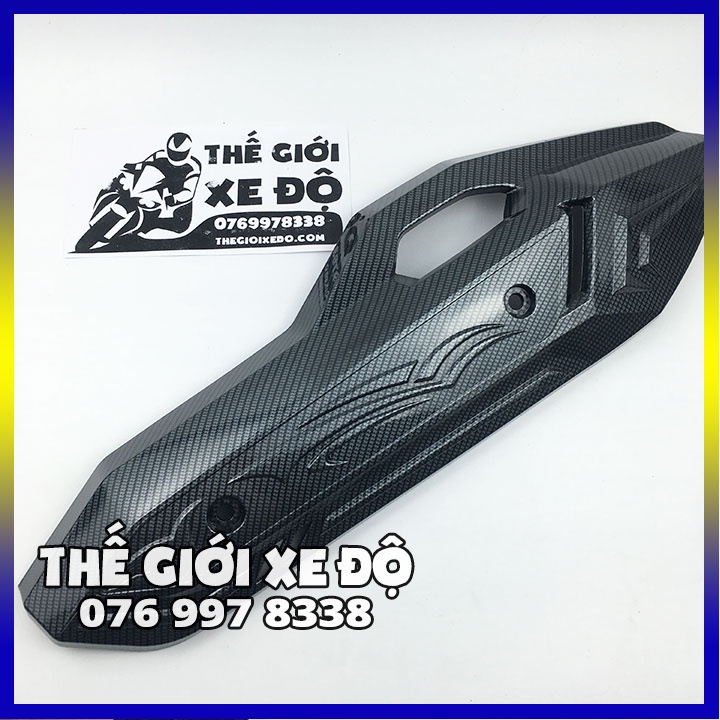 Ốp pô AB 160 125 cc 2023 cacbon - phụ kiện đồ chơi ốp carbon trang trí che pô xe Air Blade Airblade