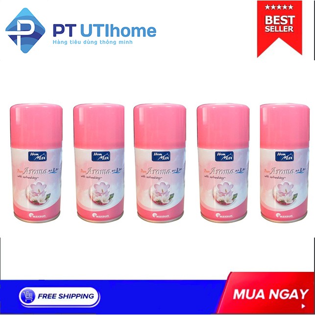 5 BÌNH XỊT THƠM PHÒNG AROMA HOMMAX 250ml PT UTIHOME DÙNG TRONG KHỬ MÙI PHÒNG KHÁCH, NHÀ VỆ SINH, BAR